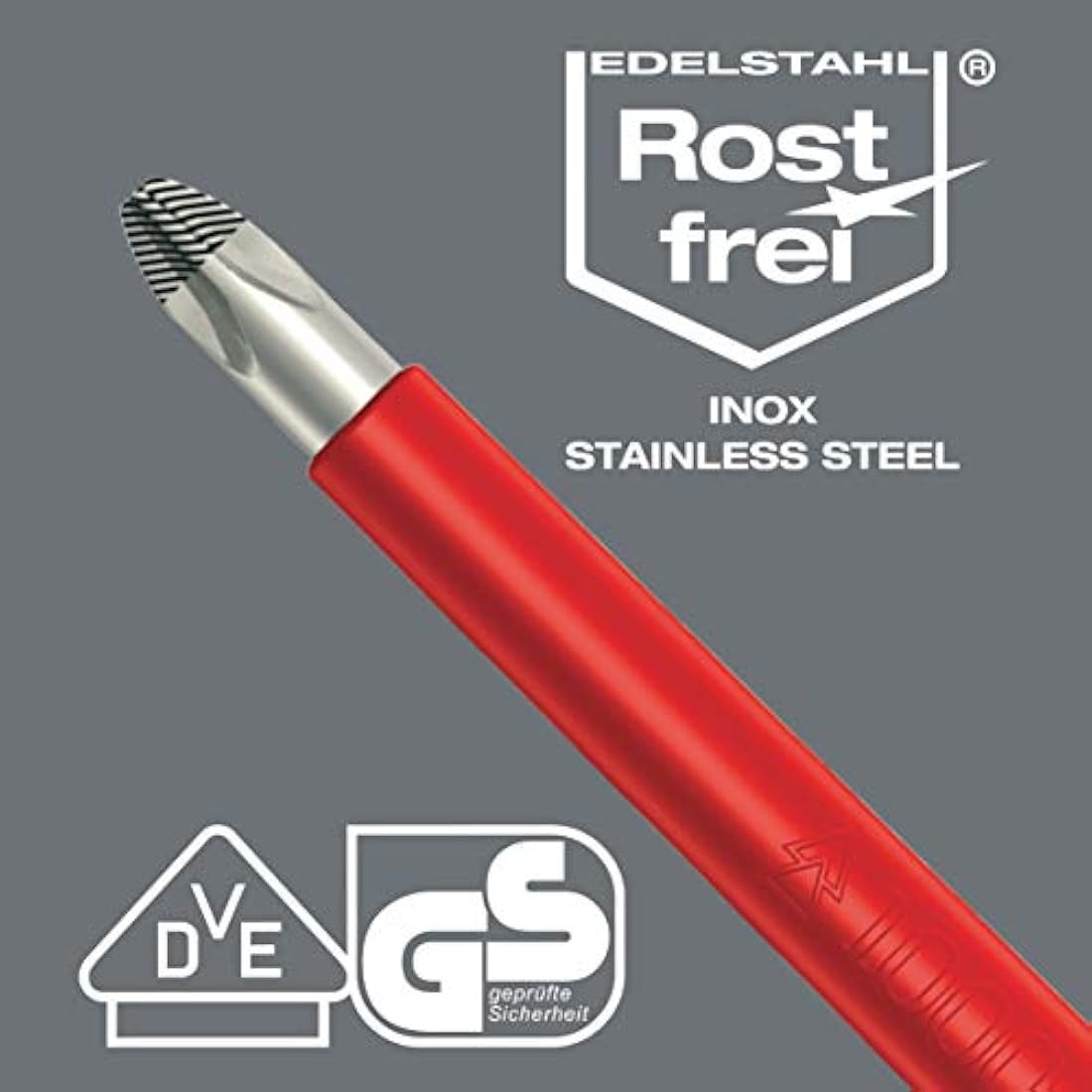 Wera 3165i/6 Kraftform VDE Stainless Steel Lasertip screwdriver set, PZ/SL, 6pc, 05022745001, Silver