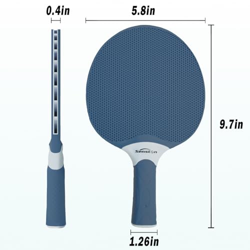 Senston Table Tennis Rackets Set,Professional Ping Pong Paddle Set for 4 Players, Composite Rubber Ping Pong Paddle, Indoor or outdoor games.