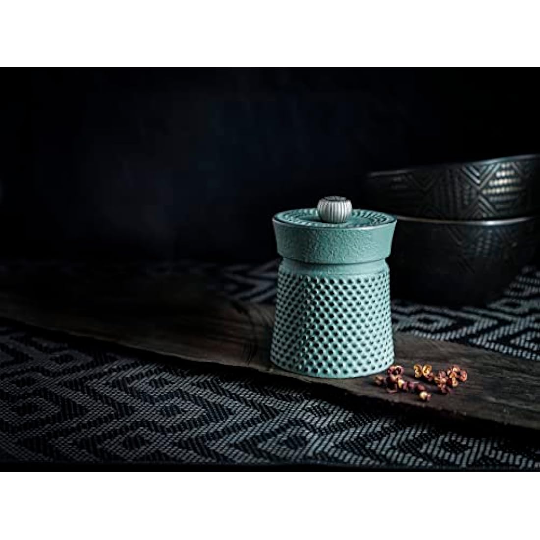 PEUGEOT - Bali 7,6 cm Pepper Mill - Classic Grind System - Cast Iron - Lifetime Guaranteed Mechanism - Made in France - Celadon Green Colour