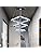 Modern Crystal Chandeliers LED Square Rings Pendant Lights Adjustable Height Ceiling Lamp for Dinning Room Bedroom Kitchen (Cool White,Silver)