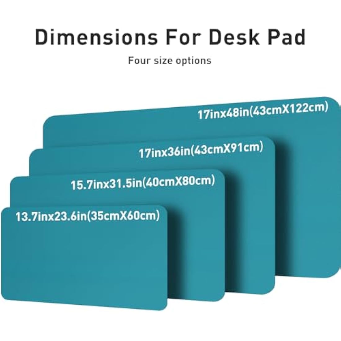 Aothia Leather Pad, Mouse Mat, Office Desk Mat, Non-Slip PU Leather Desk, Laptop Desk Pad, Waterproof Desk Writing Pad for Office and Home (60 cm x 35 cm, Turquoise Blue)