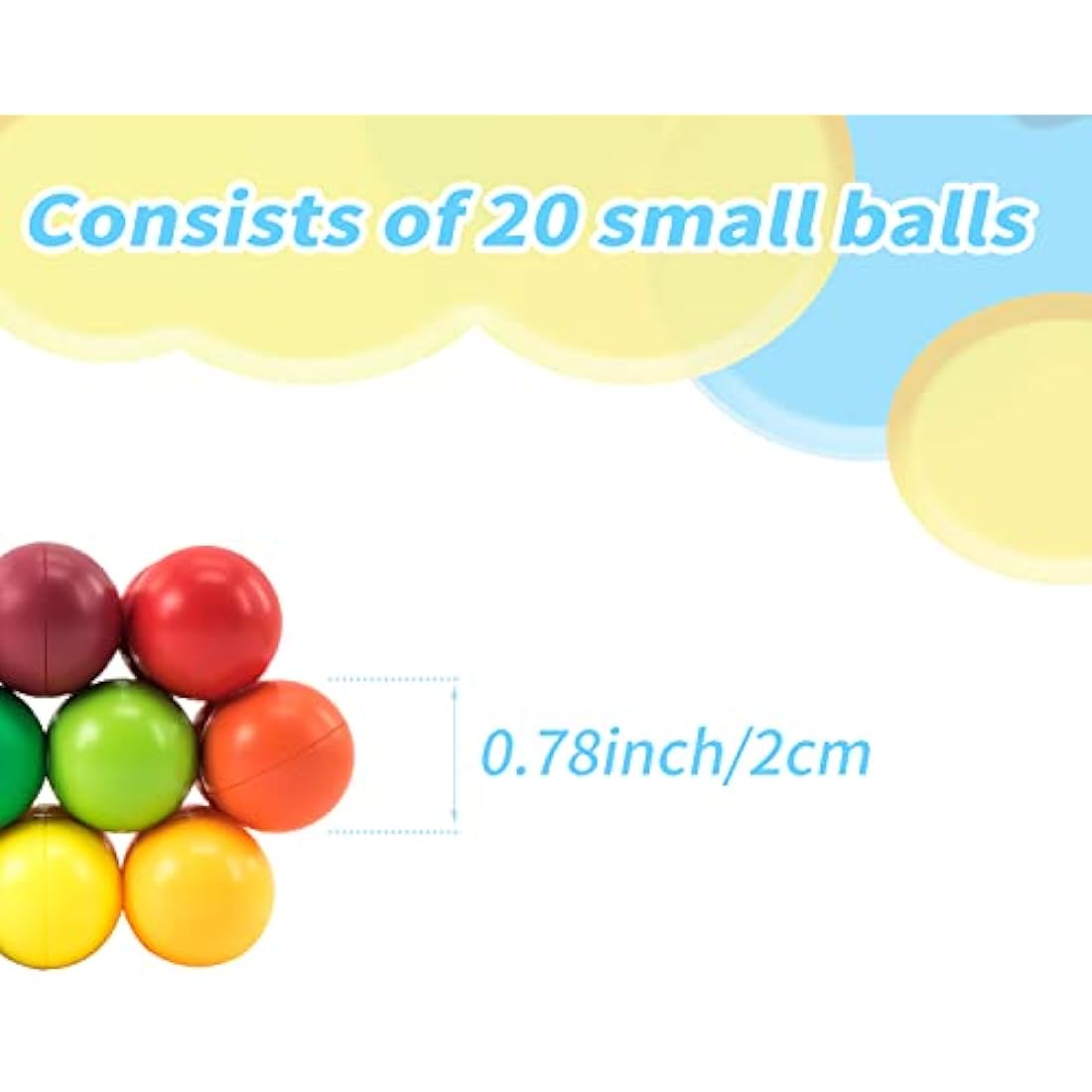 Zayin Fidget 3D Puzzle Ball Sensory Toys Office Desk Toy Used to Relieve Stress, Anxiety, Autism Toys Fun educational children's Toy Christmas Birthday Gift (Small 0.78in/2cm)