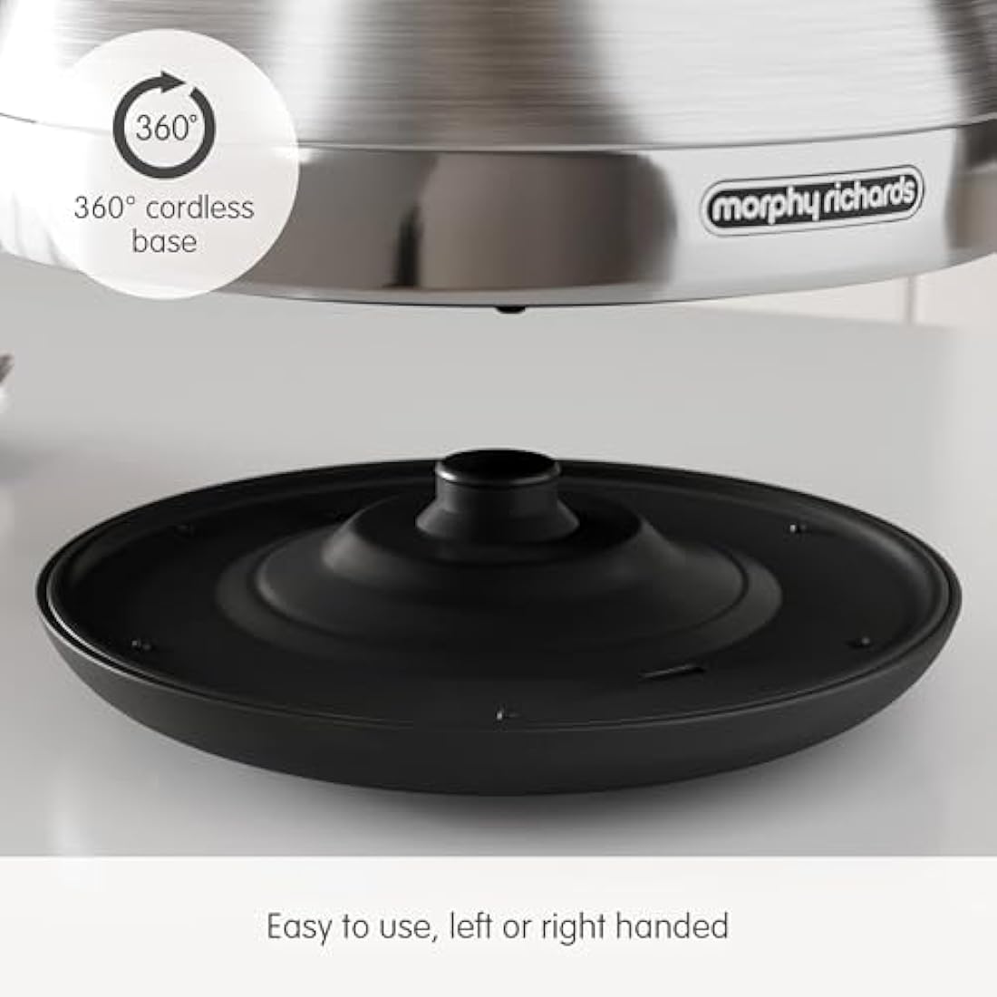 Morphy Richards Venture Pyramid Kettle - Brushed Stainless Steel - 1.5L - Rapid Boil - Metal - 100130