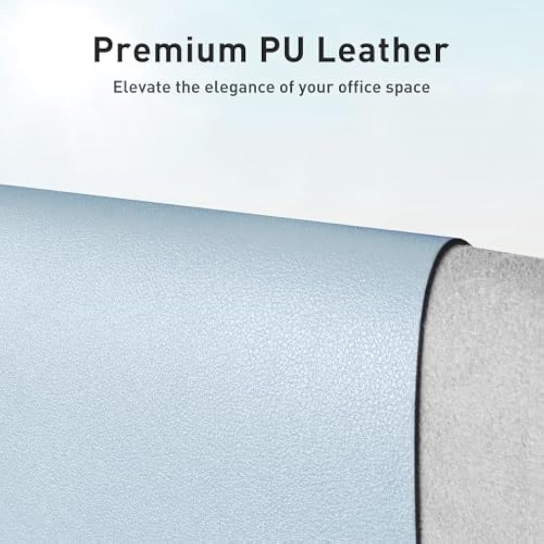Aothia Desk Pad,PU Leather Desk Mat,Mouse Pad,Anti-Slip Desk Protector,Waterproof Desk Pad for Office and Home(60cmx35cm,Baby Blue)