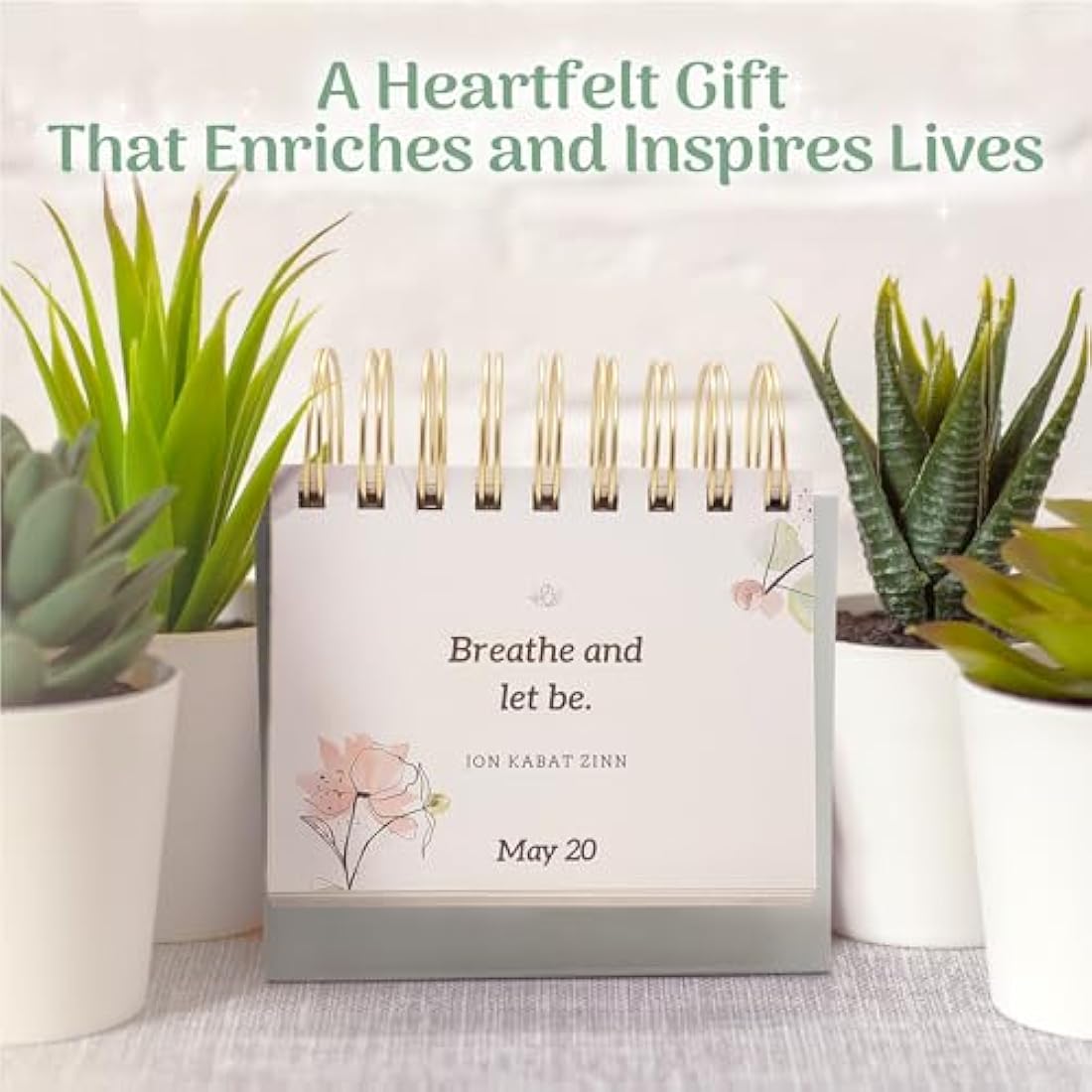 MESMOS 366 Daily Self Care Quotes Mindfulness Perpetual Calendar, Cute Office Desk Decor Women, Desk Decorations Accessories for Women Office, Motivational & Inspirational Teacher Appreciation Gifts