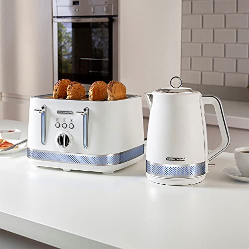 Morphy Richards Illumination 4 Slice Toaster, 7 Toast Settings, Browning Controls, Variable Width Slots, Auto Pop-up, Removeable Crumb Tray, Cord
