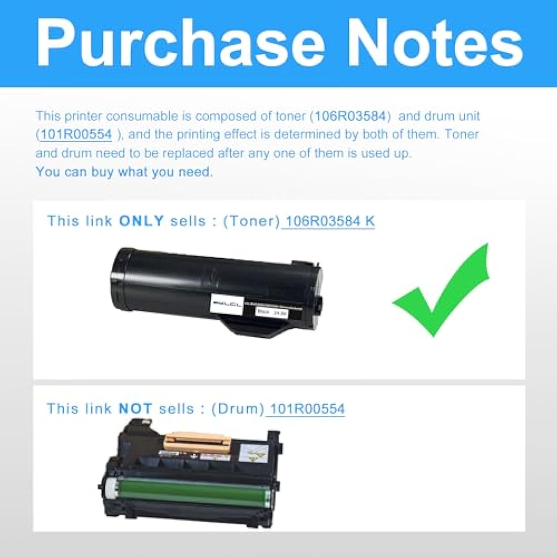 LCL Compatible Toner Cartridge VersaLink B405 B400 B400DN B400N B405DN 106R03584 24600 Pages (1 Black) Replacement for Xerox VersaLink B405 Toner VersaLink B400 VersaLink B400DN B400N B405DN