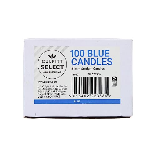 Culpitt Select Birthday Candles, Pack of 100, 60mm Celebration Cake Candles for Party, Birthday, Treats