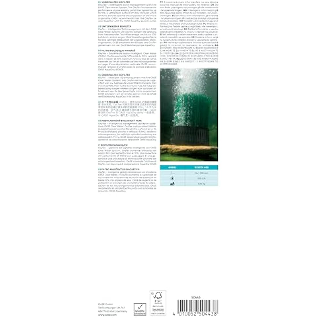 Oasis pond aerator OxyTex 400, Single unit