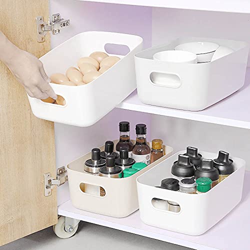 Bgfuni Set of 8 Small Plastic Storage Baskets, Office Home and Kitchen Tidy Organiser