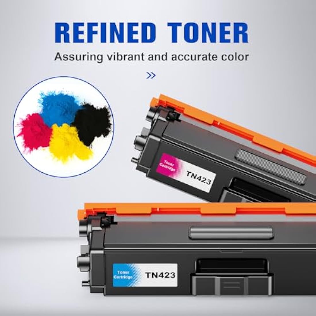 TN423 Toner Cartridge Compatible with Brother TN-423 TN-421 Work for Brother HL-L8260CDW, HL-L8360CDW, DCP-L8410CDW, MFC-L8690CDW, MFC-L8900CDW (Black, Magenta, Cyan, Yellow, 4 Packs)