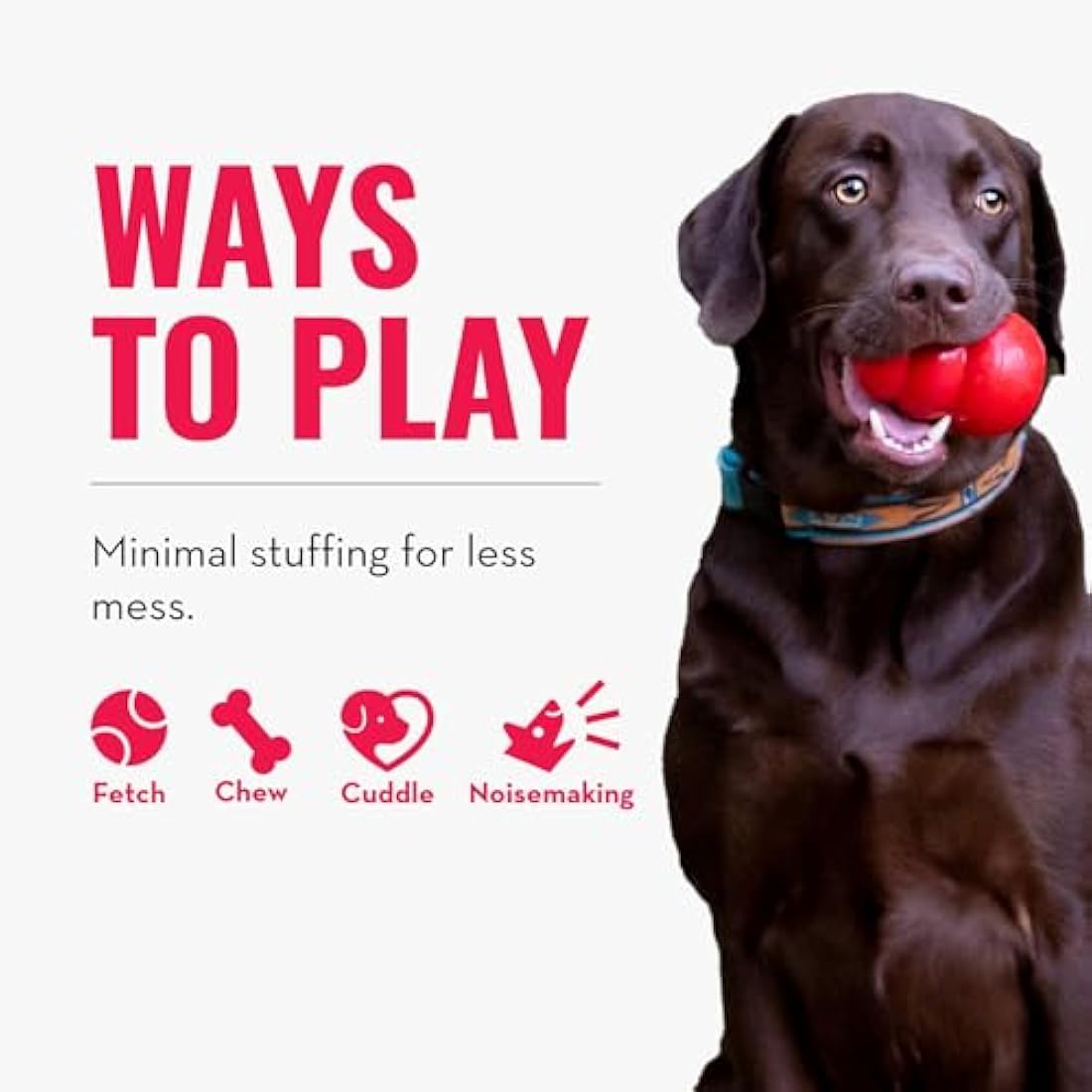 KONG - Scrunch Knots Raccoon - Internal Knotted Ropes and Minimal Stuffing for Less Mess - For Small/Medium Dogs