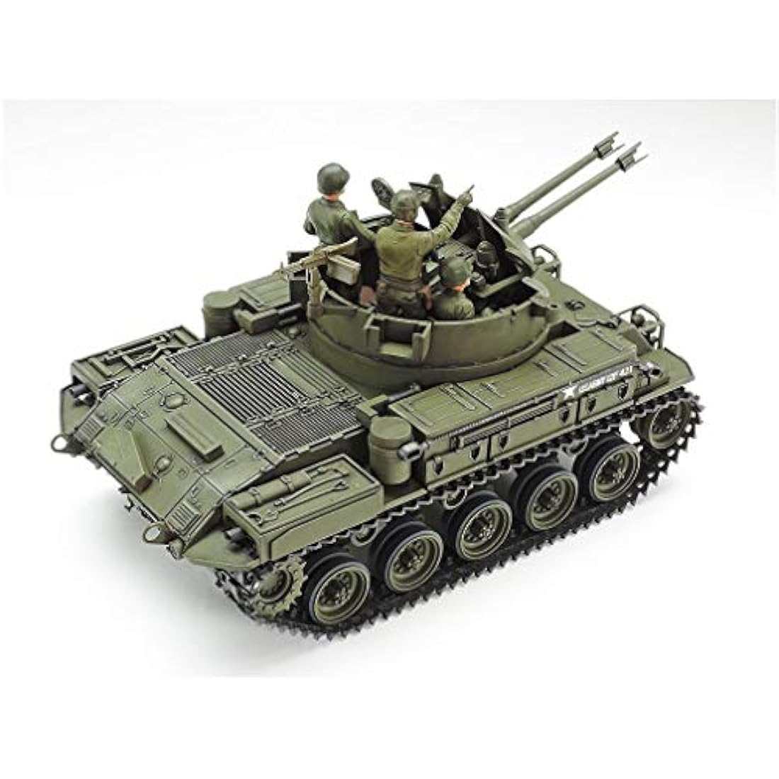 TAMIYA 300035161 Military 1:35 US Flak Tank M42 Duster, Faithful Replica, Model Building, Plastic Kit, Crafts, Hobby, Gluing, Plastic Kit, Assembly, Unpainted