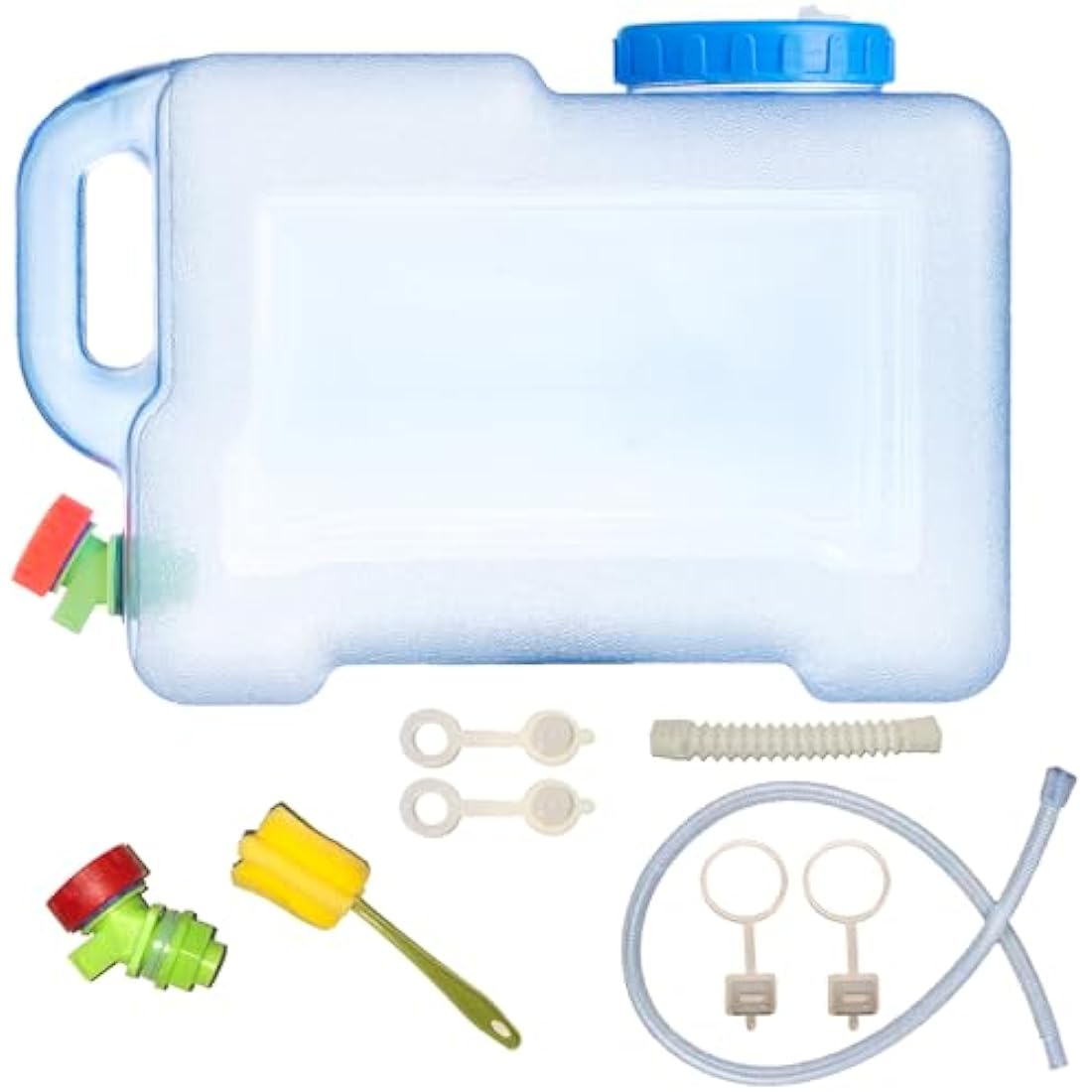 Sparkstarses Water Container, 18L Water Container with Tap, Camping Water Carrier, Plastic Water Tank for Kitchen, RV, Van, Truck, Camping, School, Hospital, Outdoor, Garden
