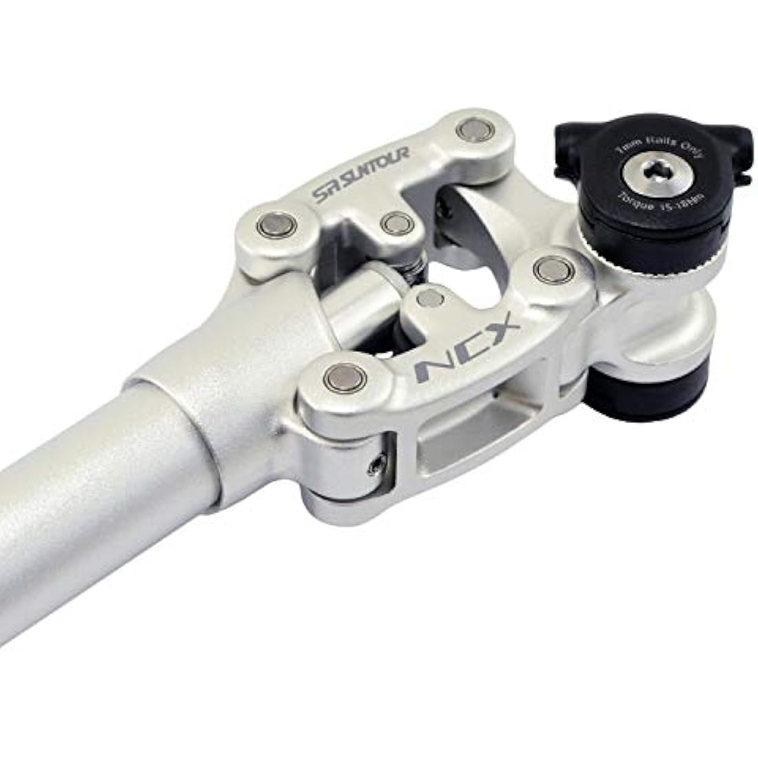 SR Suntour SP12 NCX Suspension Seat Post, Silver, 31.6x400mm, Mountain Bike, Internal Coil w/ Preload Adjust