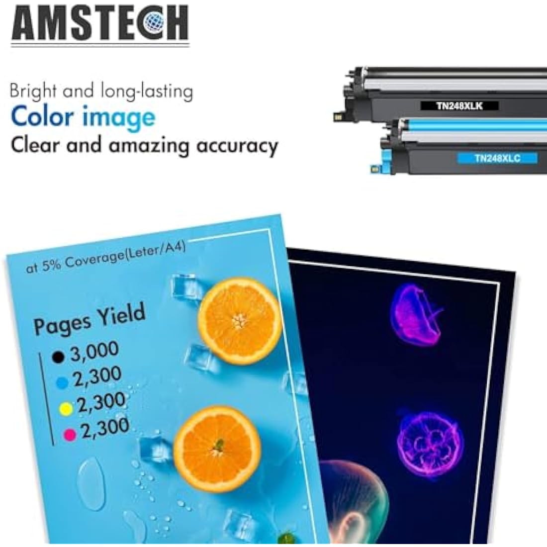 TN248XL TN248 TN-248XL MFC-L3760CDW Toner: Cartridge Compatible with Brother TN-248 DCP-L3560CDW MFC-L3740CDWE HL-L3220CWE MFC-L3740CDW HL-L8240CDW DCP-L3520CDWE HL-L3240CDW MFC-L8390CDW