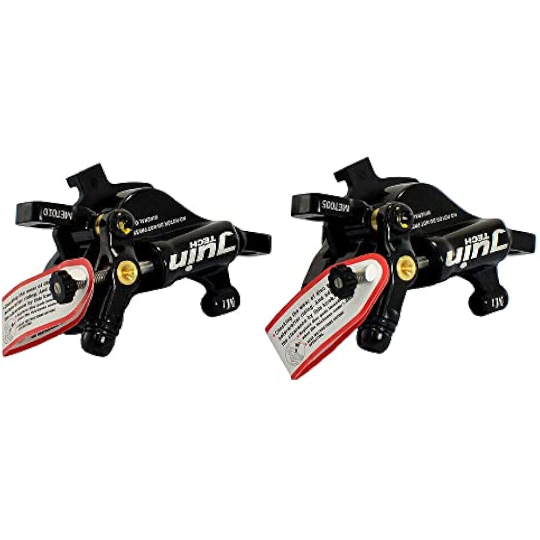 Juin Tech M1 Hydraulic MTB E-Bike Disc Brake Set 160mm with Rotor, Front and Rear, Black, JT1948