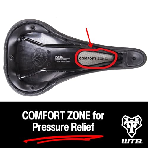 WTB Pure Medium Cromoly Black Saddle, Cromoly/Black