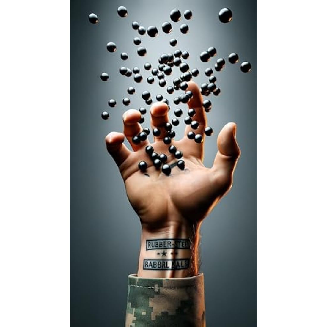 SSR 100 x S - Style Premium Quality Hard Rubber Steel Balls Paintballs Powerballs 7 gr. Heavy Ammo for Self and Home Defense Training Pistols in 68 Cal.
