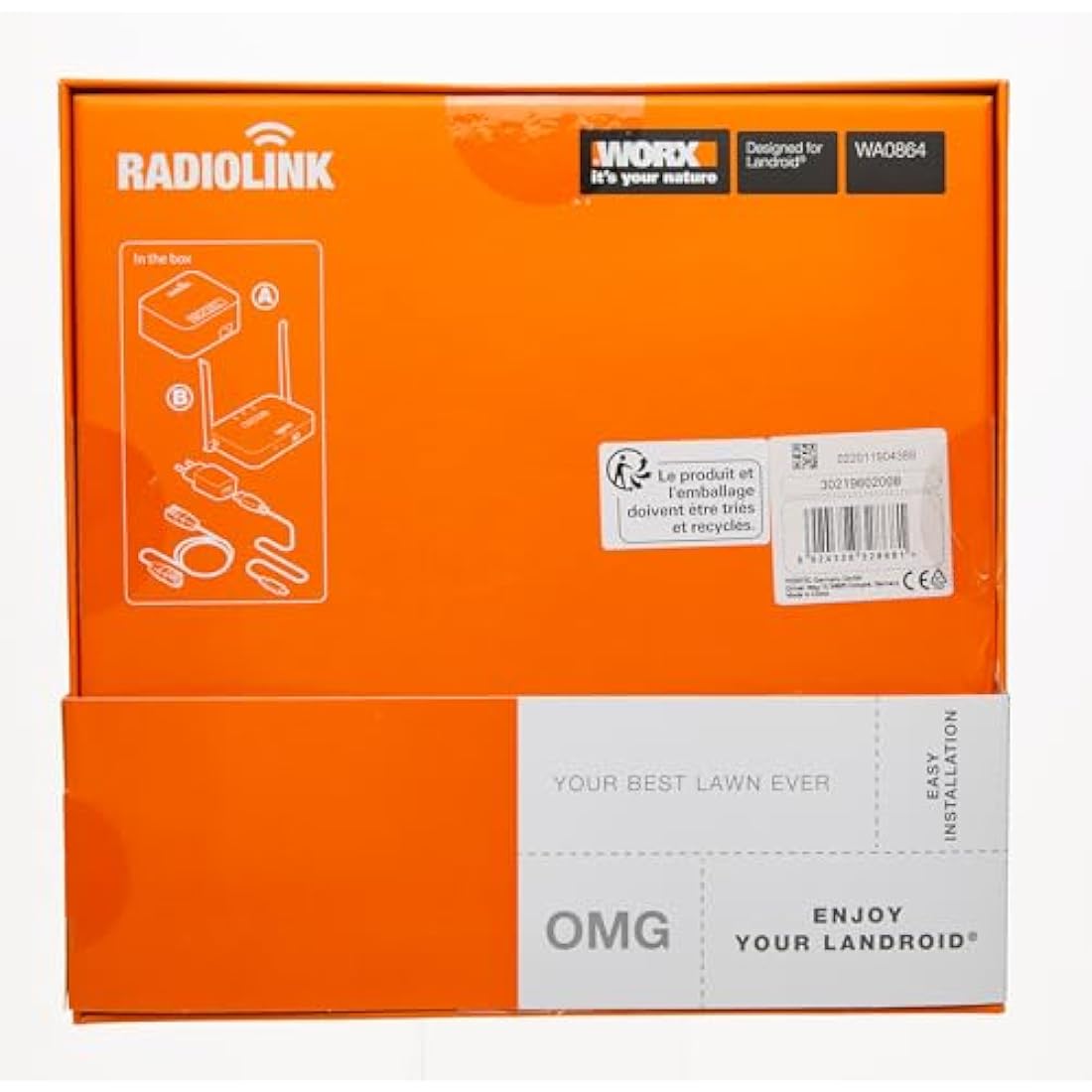 WORX WA0864 Landroid RadioLink Module - Ultimate Extension of Range up to 500 m - Ideal for Large Plots - Plug & Play - Compatible with All Landroid Models from 2019 (Not for Vision)