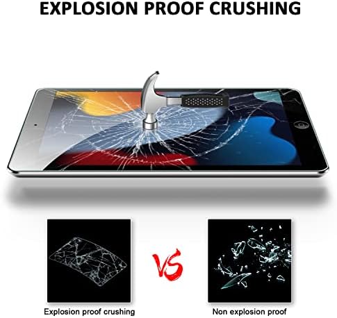 TOPESCT IPad 10.2 inch Screen Protector[2 Pack], Tempered Glass Film for Apple iPad 2021 2020 2019 (9th / 8th / 7th Generation),9H Hardness, Ultra Clear, Anti-Scratch,for iPad 7 / iPad 8 / iPad 9