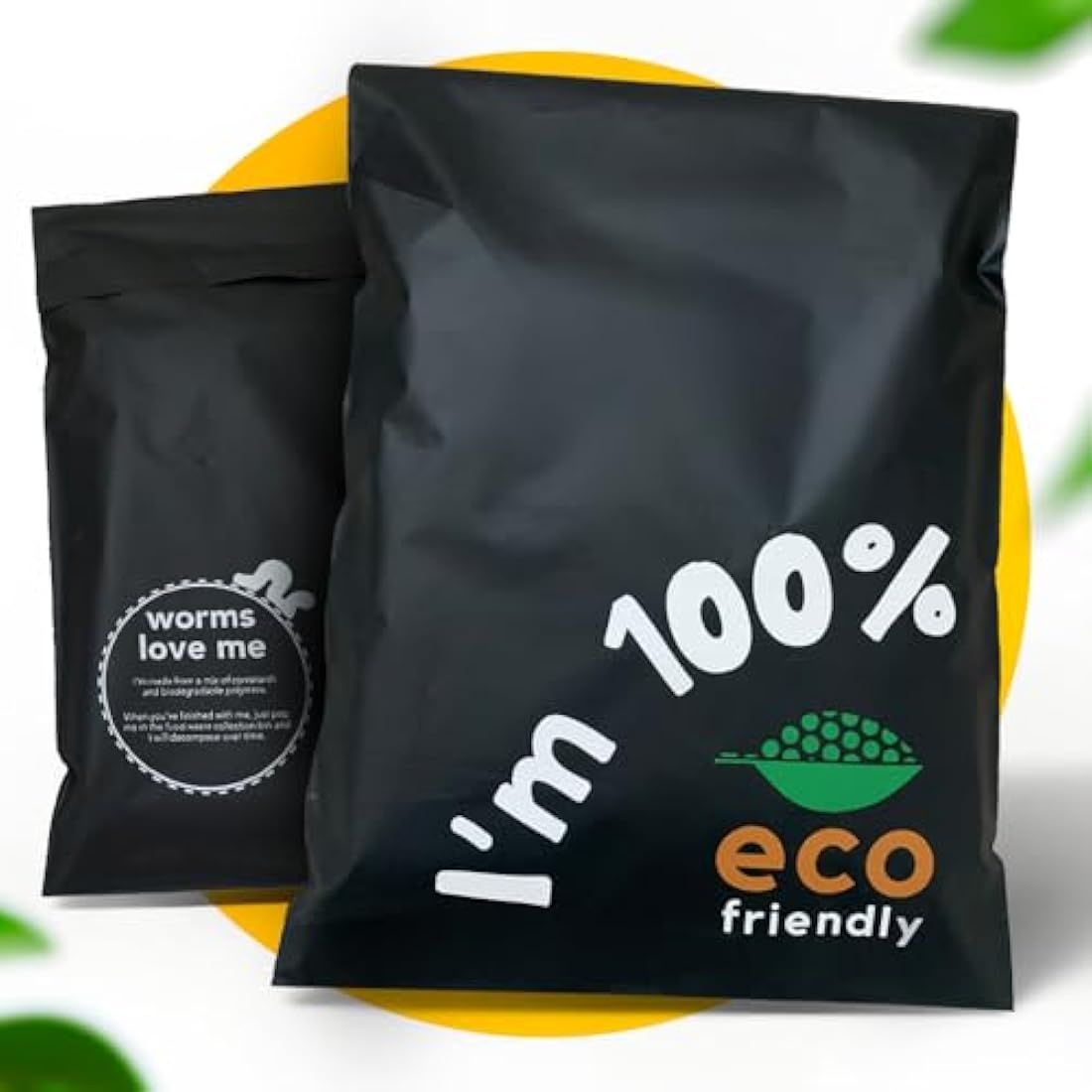 Simplelifeco UK Eco Friendly Compostable Mailing Bags (Small: 9 x 12”, Pack of 10) - Compostable Mailers - Postage Bags - Eco Friendly Packaging