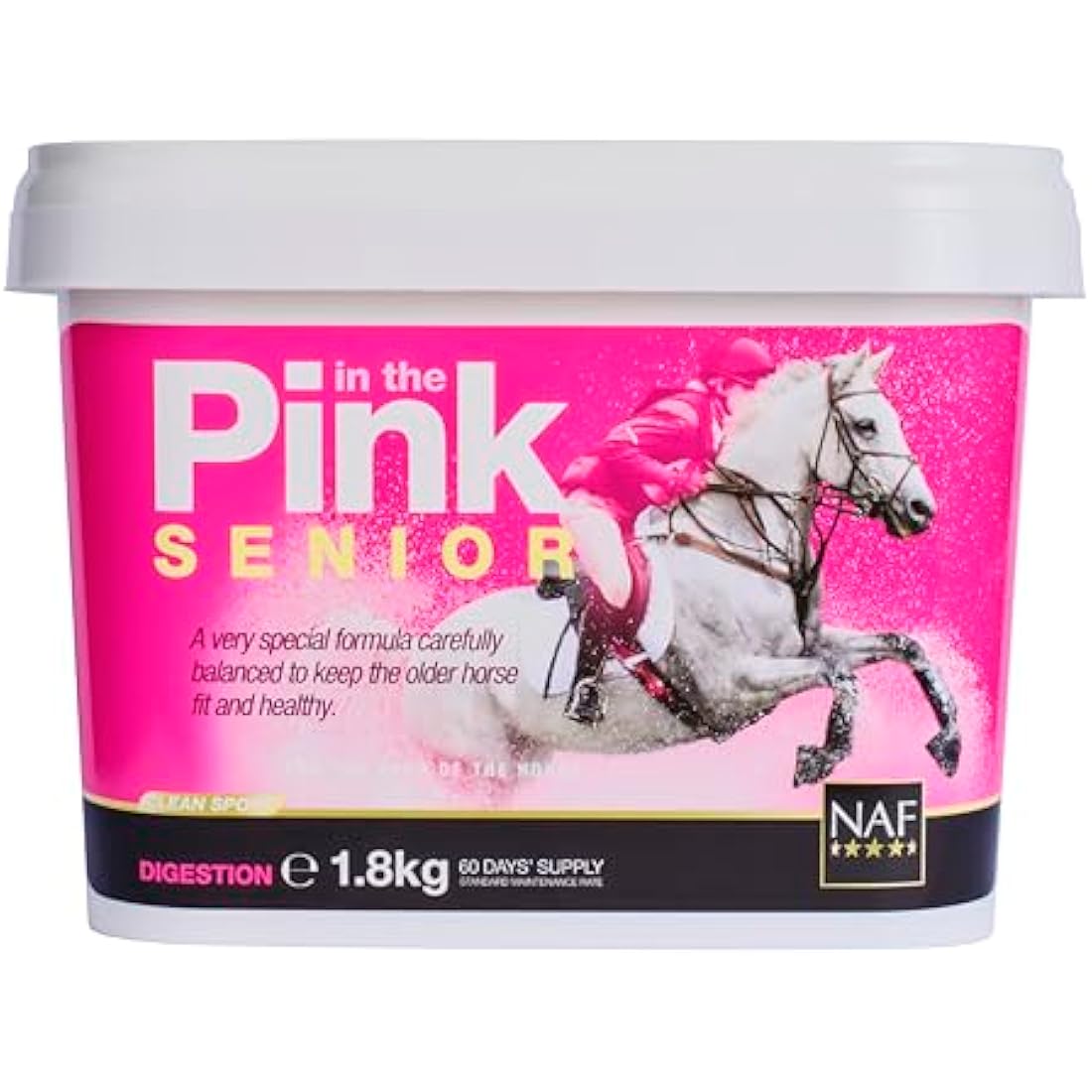 NAF In the Pink Senior 1.8kg – Advanced Daily Support for Older Horses – With Prebiotics, Antioxidants & Joint Care – Promotes Vitality, Digestive Health & Mobility