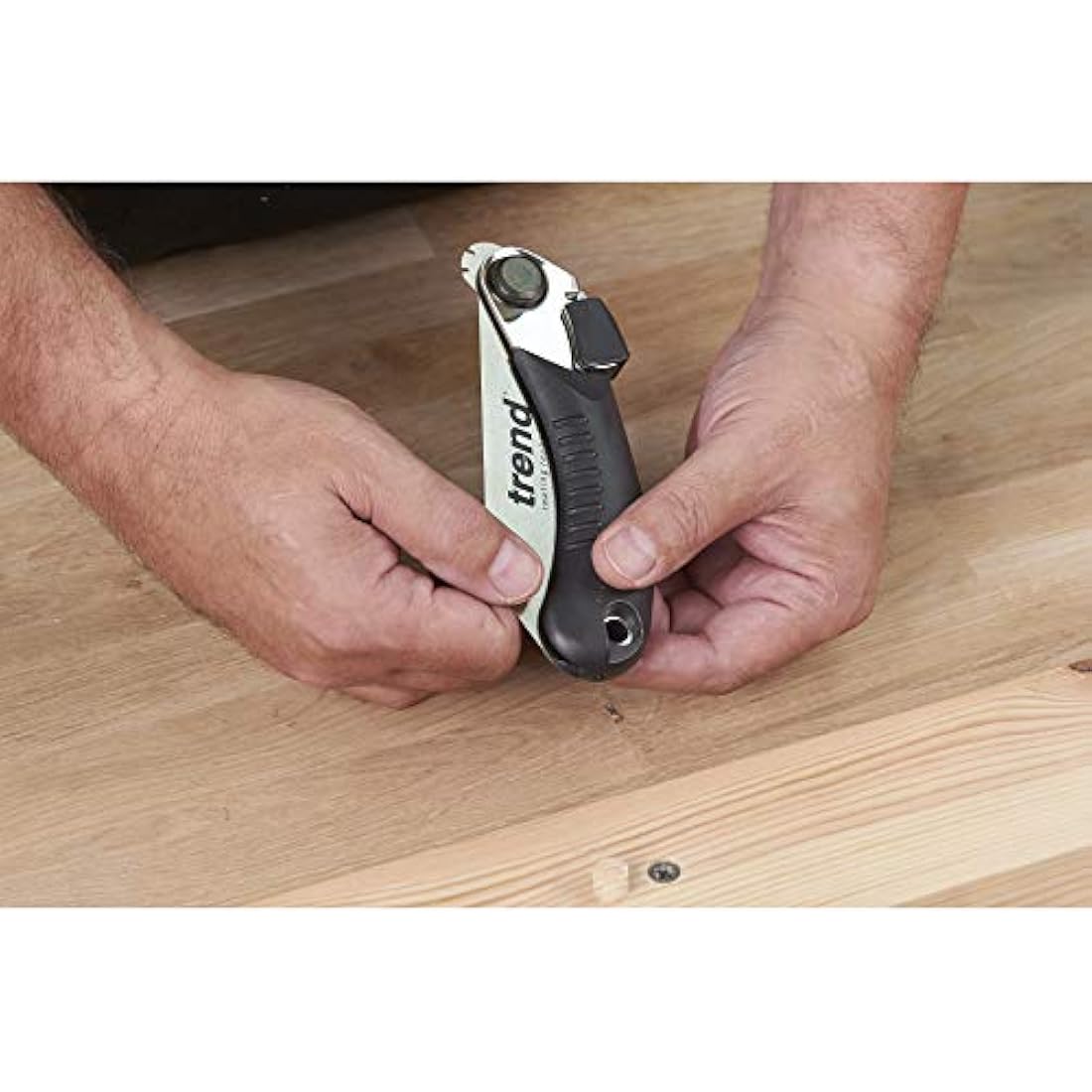 Trend Folding Flush Saw, 120mm Carbon Steel Blade, Flush Cut Trimming for Dowels & Joints, FFS/120