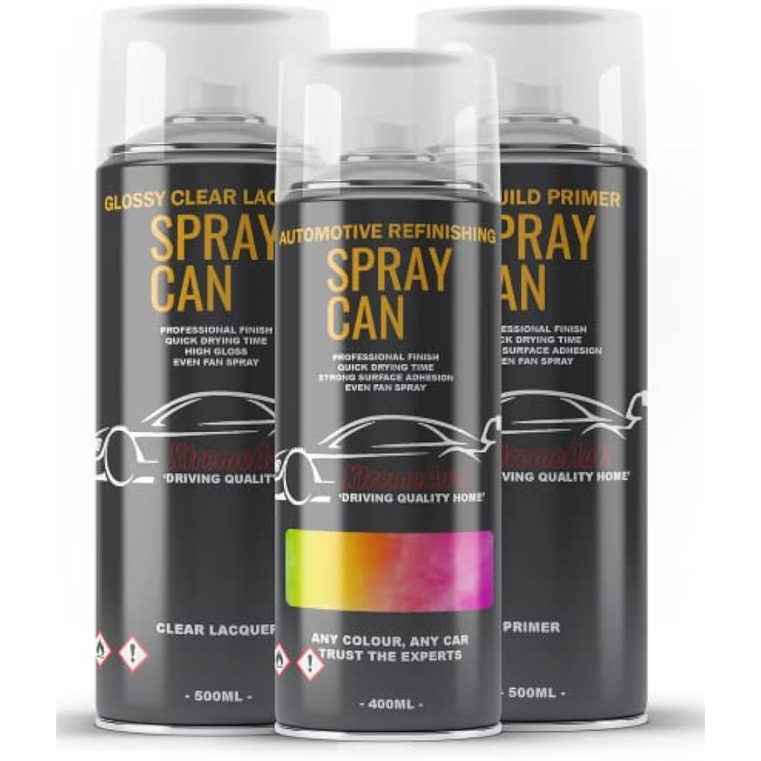 Xtremeauto Aerosol Spray Paint Kit For Ford Focus Frozen White 5 400ml Repair Paint Can