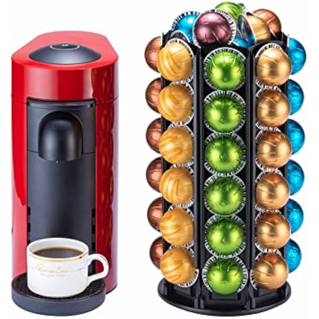 Rice rat for Nespresso Pods Holder With Central Additional Pods Storage (Carousel-60+ Pods)
