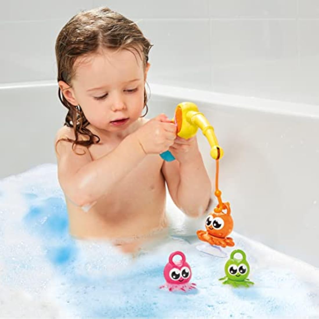 Toomies TOMY 3 in 1 Fishing Frenzy, Baby Bath Toys, Kids Bath Toys for Water Play, Fun Bath Accessories for Babies & Toddlers, Suitable for 18 Months, 2, 3 & 4 Year Olds