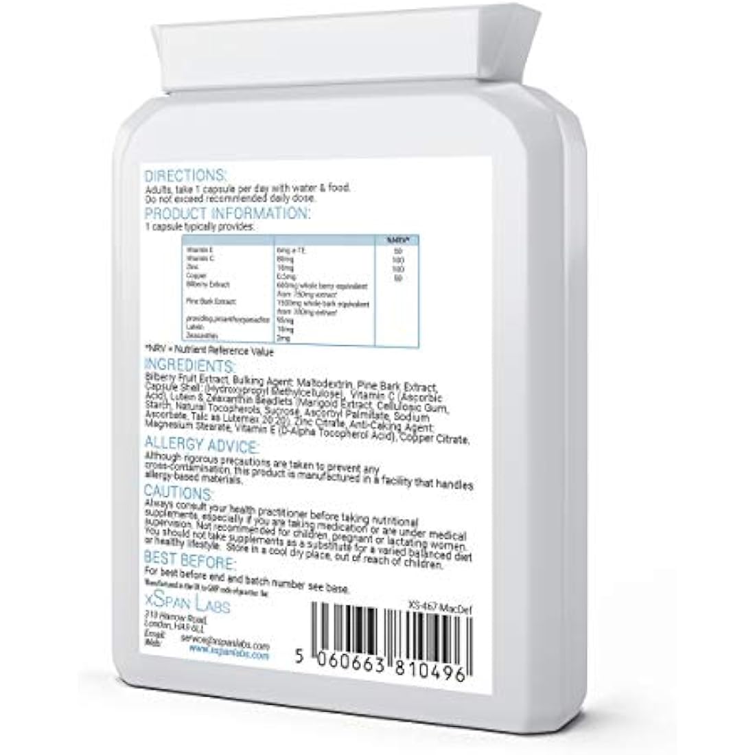 MacuBoost All-in-ONE AREDS 2 Plus Formula 60 Days Supply - Lutein, Zeaxanthin, Bilberry, Pine Bark - Support Normal Eyes and Macular Health