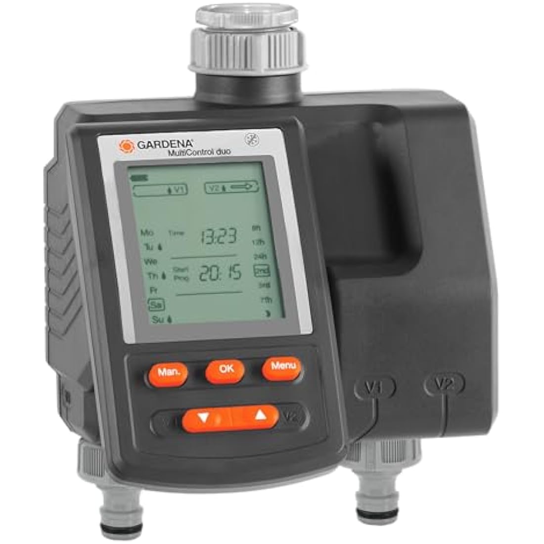 Gardena Irrigation Computer Multicontrol Duo: Automatic Irrigation Control, Weekdays programmable, 22x17.2x17.8 cm