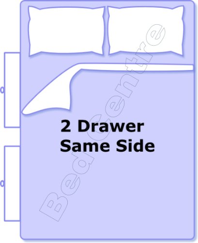 Single Diamond Divan Bed Base Comes with 2 Drawers no Headboard