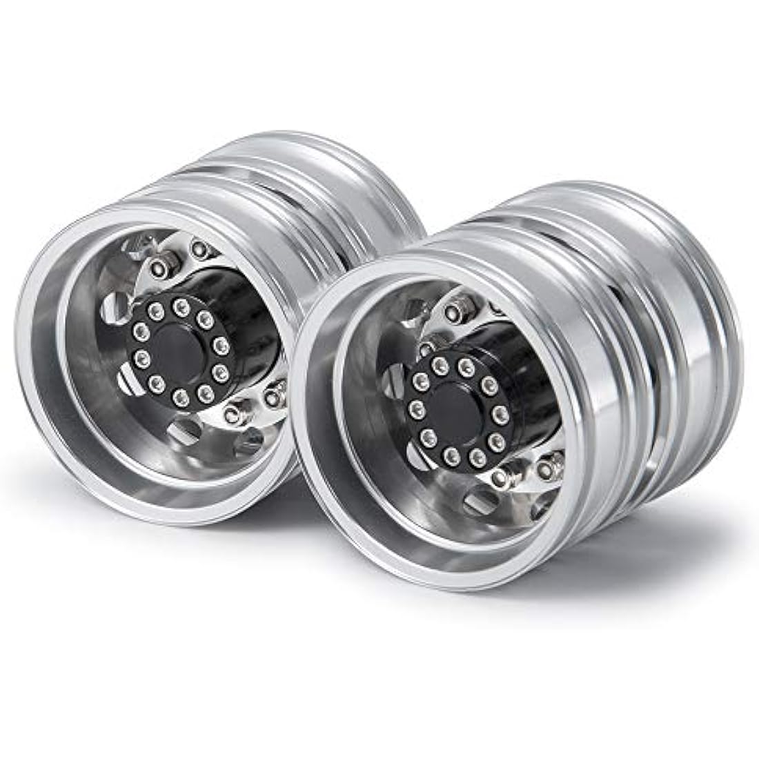 AXspeed Pack of 4 Metal Rear Wheel Rims for 1/14 RC Tamiya Tractor Climbing Trailer