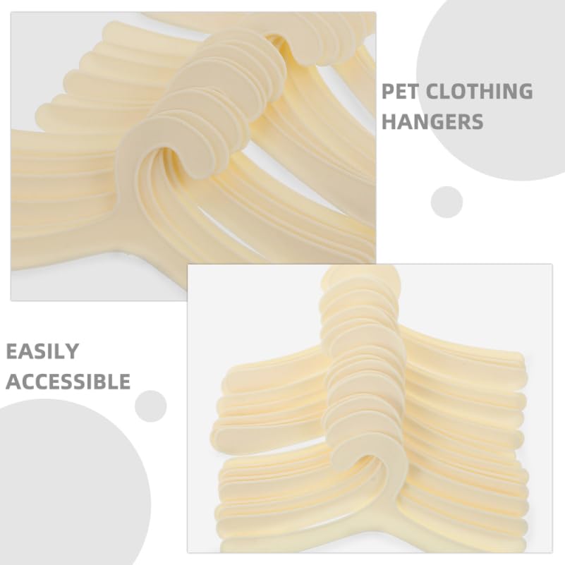 HOMSFOU Dog Clothes Hangers Set 12Pcs ABS Material Small Pet Wardrobe Organizers for Medium Dogs Coat Drying Rack Indoor Use
