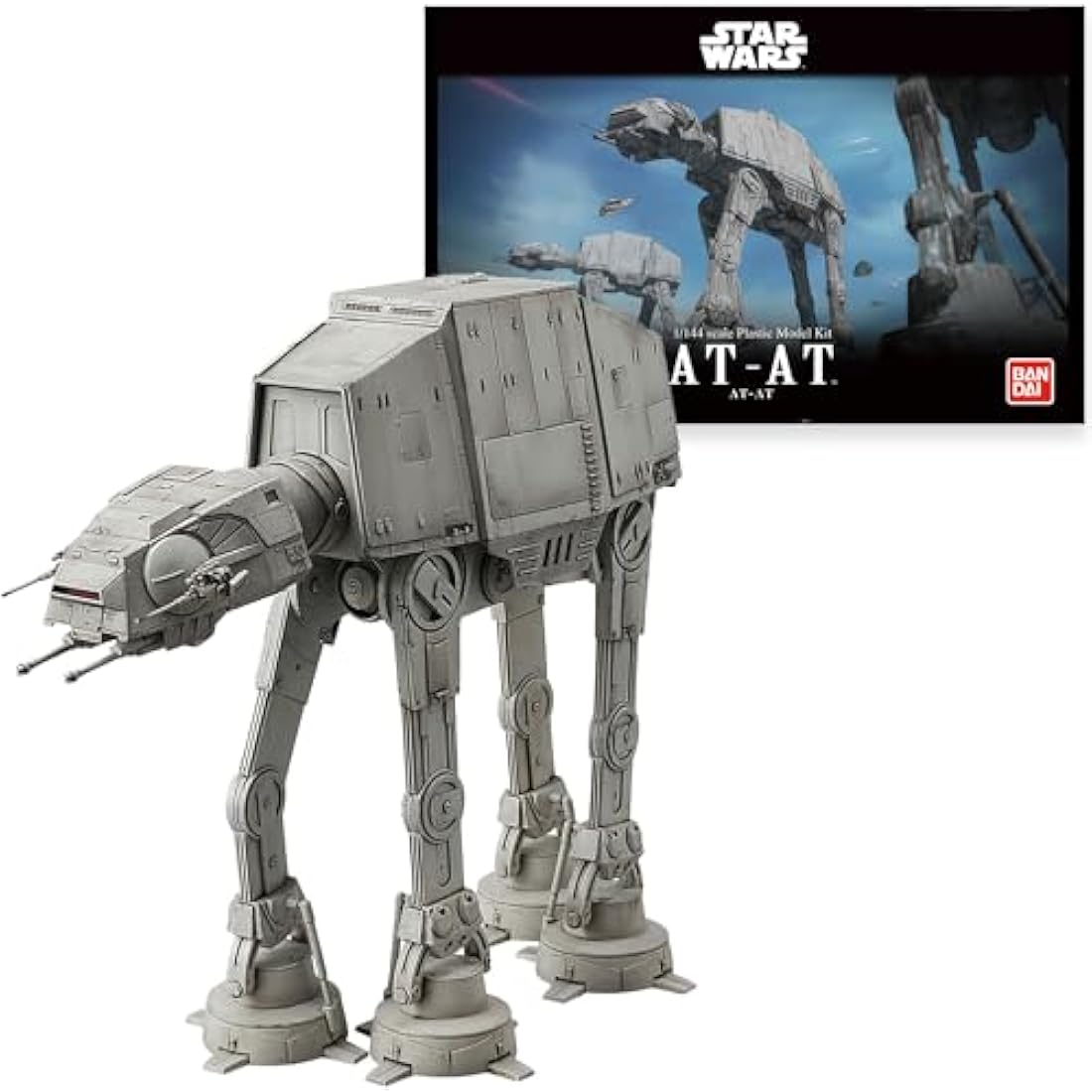 Revell 01205 AT-AT Bandai (Click System) 1:144 Scale Unbuilt, Pre-coloured, Click-Together (Non-Glue), Plastic Model Kit