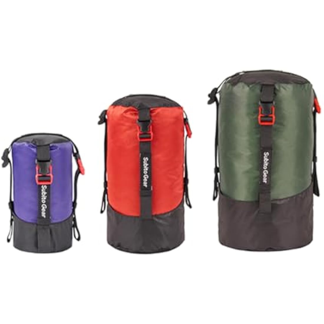 Yundxi Ultra-light Compression Stuff Sack, 70D Nylon Sleeping Bag Stuff Sack 1L/5L/7L/17L/25L Compression Bag Space Saving Gear for Camping Hiking Backpacking