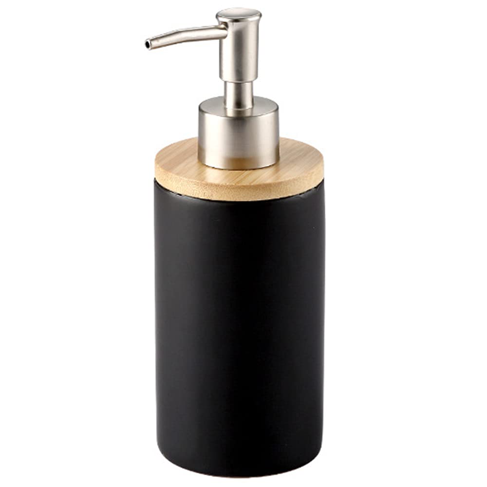 OnePine 400ml/14 oz Ceramic Liquid Soap Dispenser, Lotion Pump Dispenser for Kitchen Bathroom, Refillable Soap Dispenser Bottle Ideal for Shampoo,