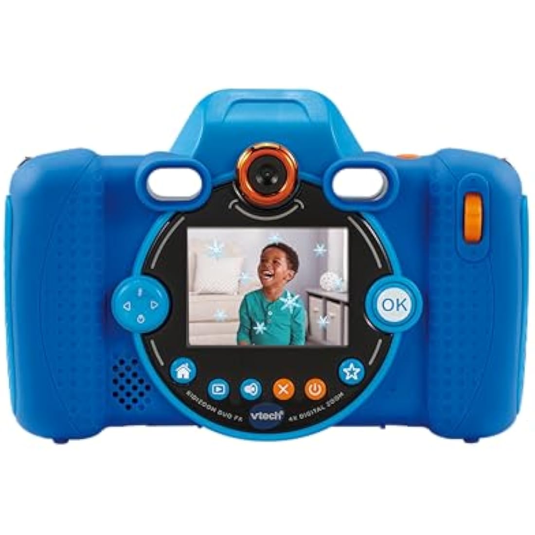 VTech KidiZoom Duo FX, Kids Camera with Colour Screen, 8MP, Photos, Selfies & Videos, AR Filters, 20 games, 75 photo & video effects, filters & frames, for Infants aged 3, 4, 5, 6, 7 + years, Blue