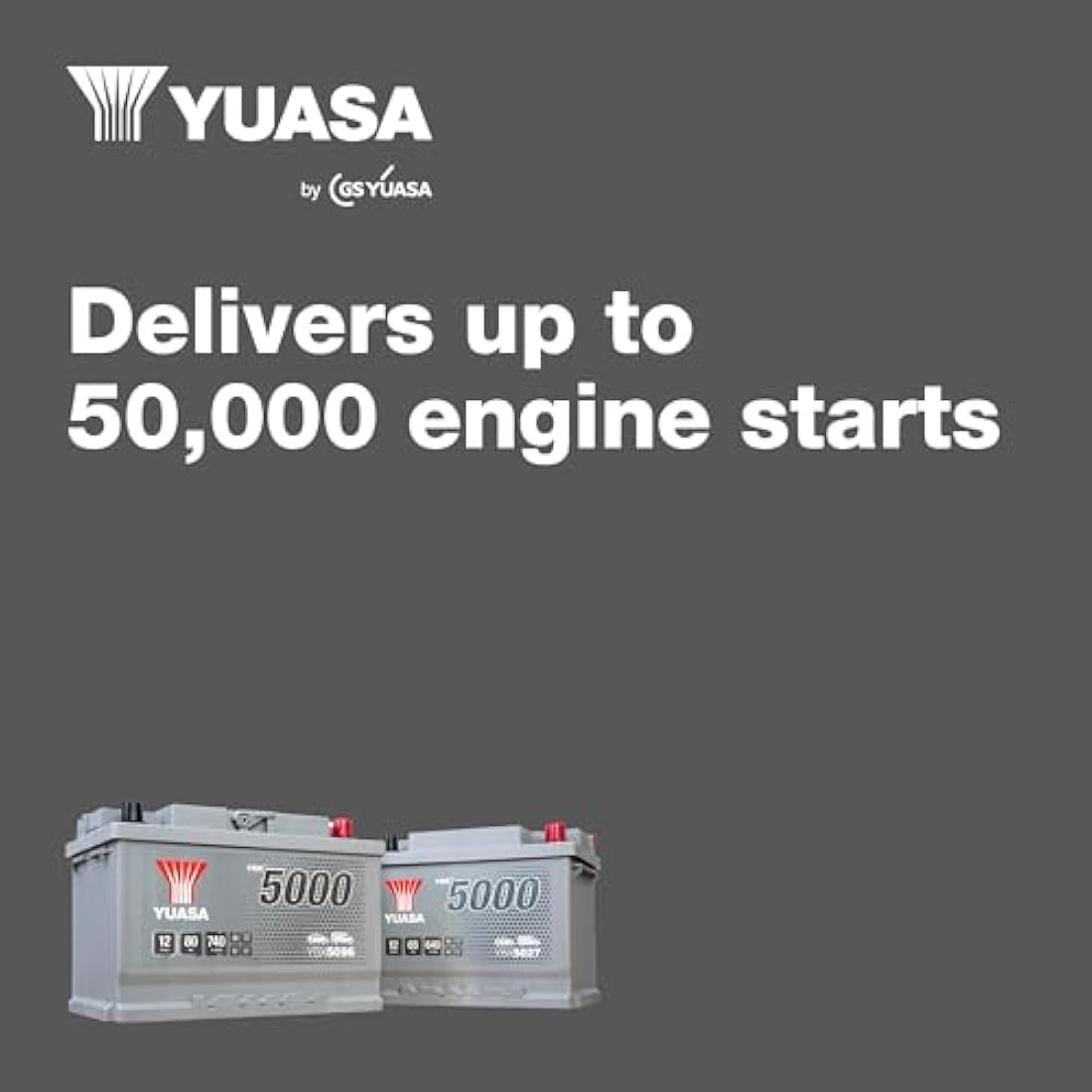 Yuasa YBX5096 12V 80Ah 740CCA Silver High Performance Sealed Maintenance Free Car Battery