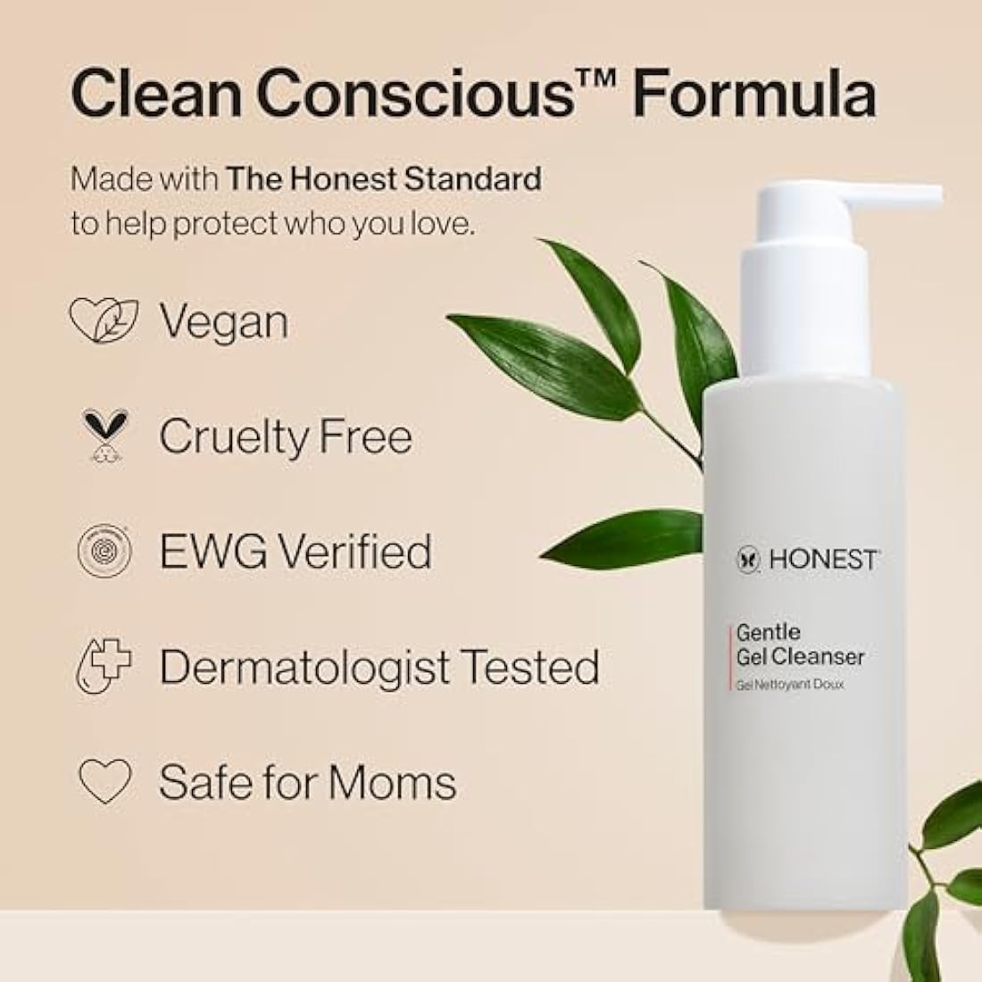 Honest Beauty Gentle Gel Cleanser with Chamomile & Calendula Extracts | Sulfate Free, Paraben Free | 5.0 fl. oz.