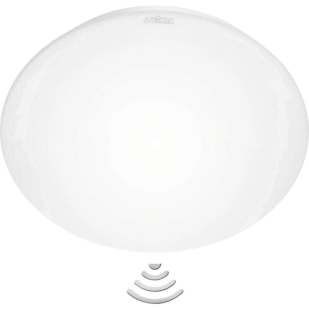 Steinel RS 16 L - sensor switched indoor lamp, 360 high-frequency motion sensor, 8m range, opal glass, E27 socket, 60 W, White