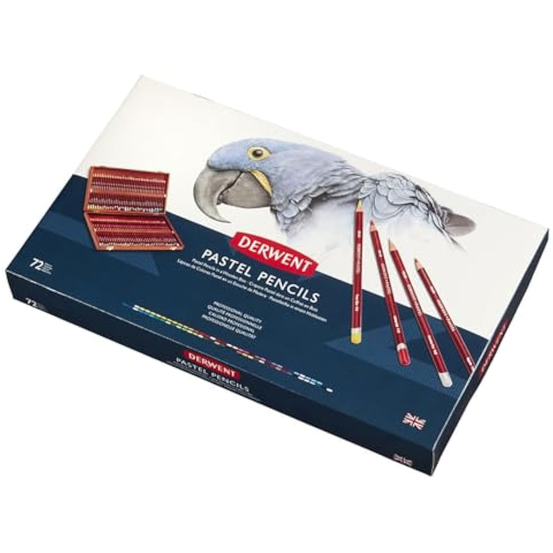 Derwent Pastel Pencils, Drawing & Colouring, Set Of 72 In Wooden Gift Box, Ideal For Blending & Colouring, Professional Quality, 2300343