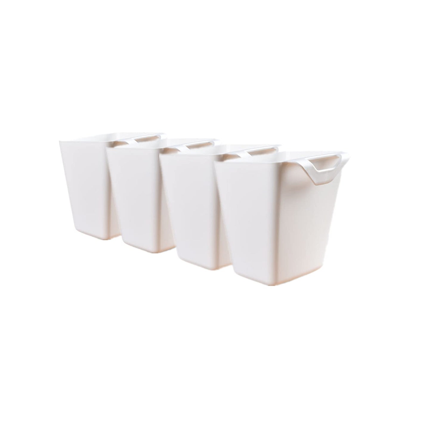 4 Pack Hanging Cup Holders for Storage Trolley & Cutlery Rack,Trolley Basket Storage,Rolling Cart Accessorie,4.75x4" Hanging Bins,Removable Storage