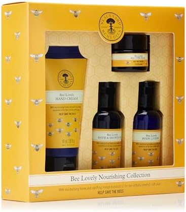 Neal's Yard Remedies | Bee Lovely Nourishing Collection | Set of Hand Cream, Shower Gel, Body Lotion & All Over Balm | Gifts for Women | Pack of 4