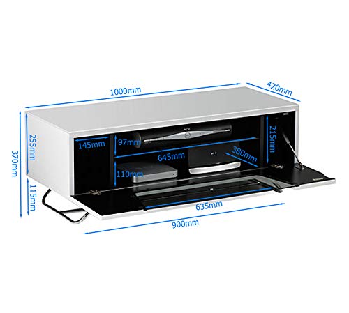 Alphason Chromium 2 1000 TV Cabinet - Black