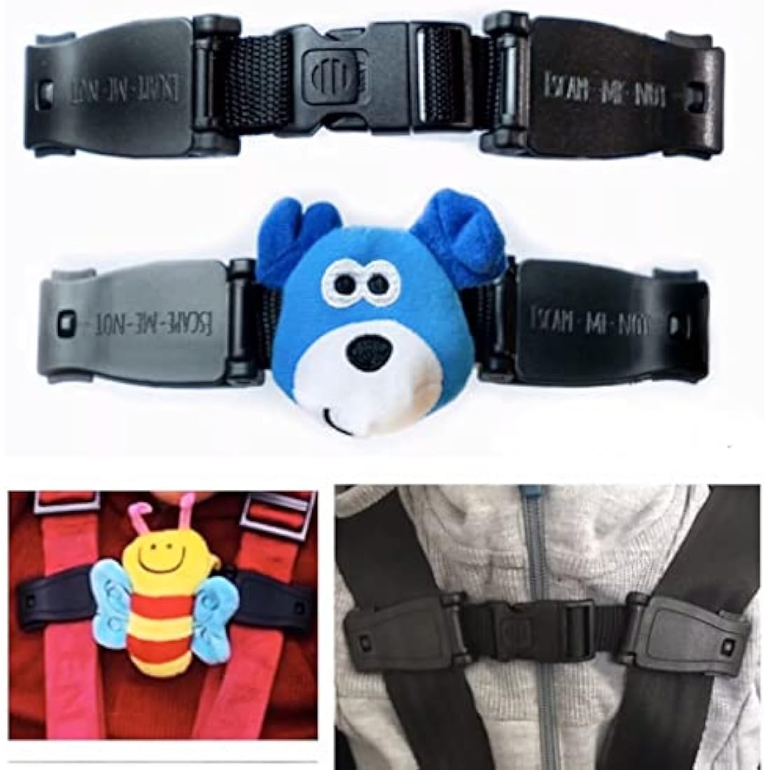 Twin Pack Anti-Escape Chest Clip No Thread Required