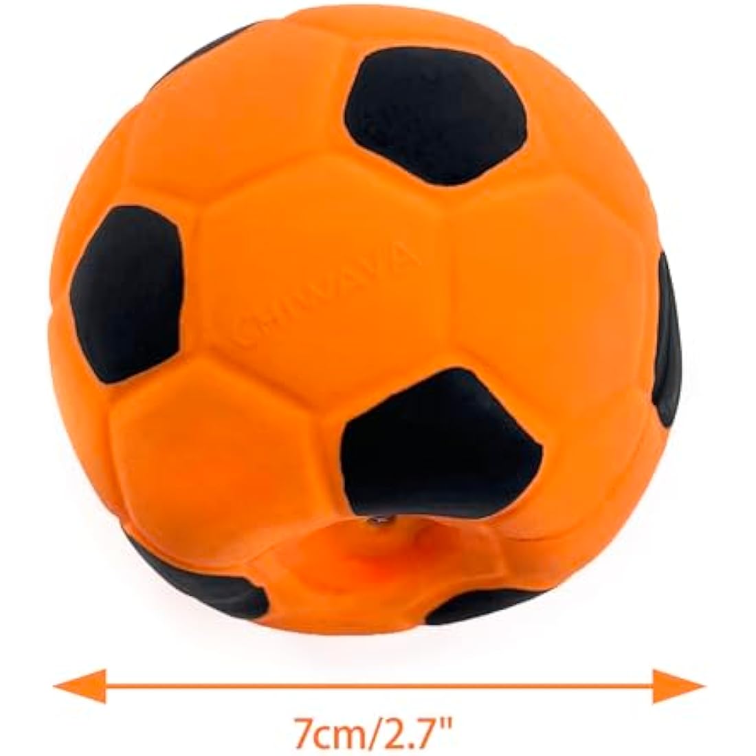 CHIWAVA 3PCS 2.7'' Squeak Latex Dog Toy Football Chew Fetch Throw Ball for Medium Dogs Interactive Play