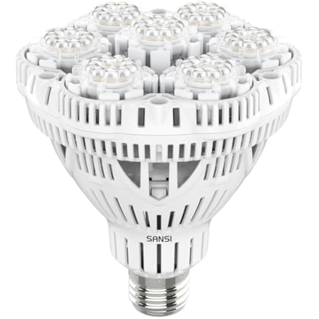 SANSI 36W LED Grow Light for Indoor Plants, 400W Equivalent Full Spectrum E27 Plant Grow Light Bulb for Seedlings Vegs Flowers Hydroponics (PPF: 65 μmol/s, 60° Beam Angle, Veg Cover: 2x4 Sq Ft)
